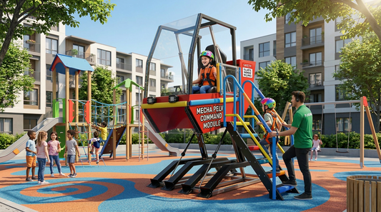 Playground 8-Foot-Tall Mecha PELV™ Command Module - Children’s Playground Mecha Structure